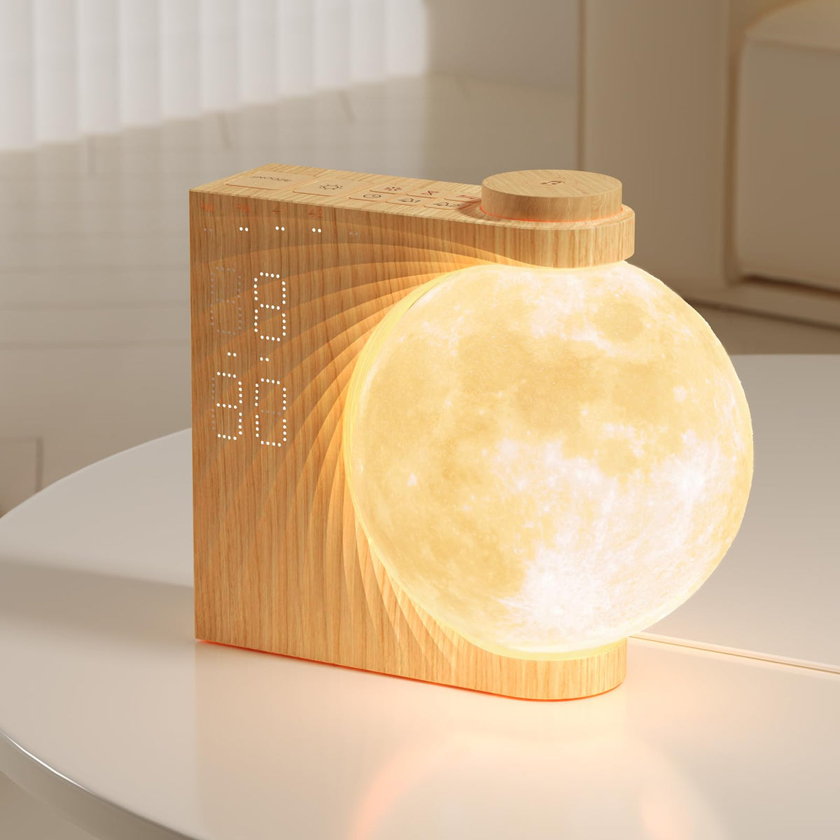 RETEYUNG Sunrise alarm clock with moon light glow for gentle wake-ups