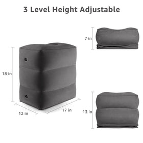 Rewondah foot rest with double valve for height adjustment
