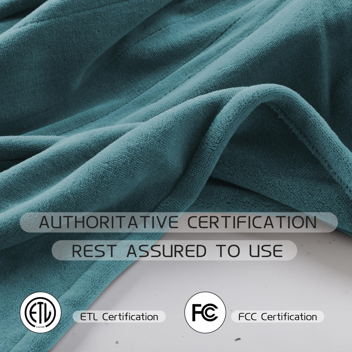 ReyyNio teal blanket suitable for couch or bed lounging.