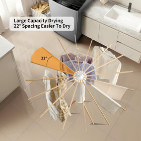 RFOUO tripod drying rack with 16 rods supports multiple garments.
