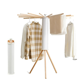 RFOUO tripod drying rack folded for compact storage and portability.