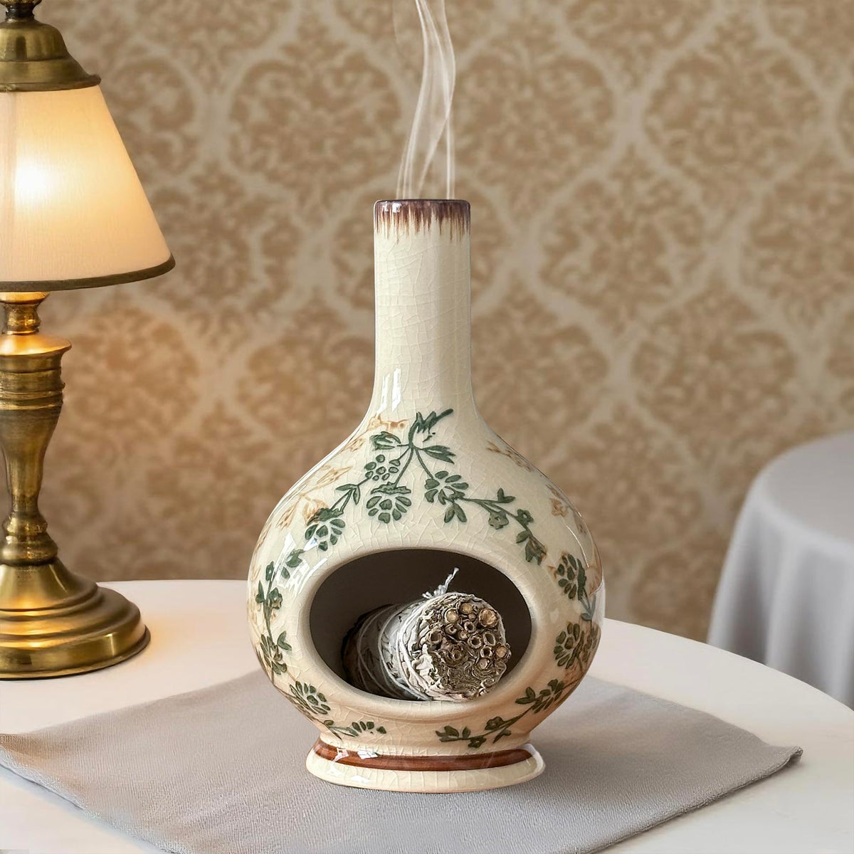 RGBDOT incense holder with weighted base stays stable during use.