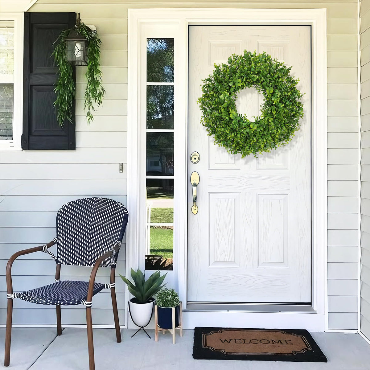 EVA material wreath showing durable, reusable design