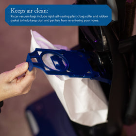 Riccar bags display clear installation guidance for quick changes
