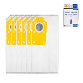 Riccar R40P HEPA bags with a yellow collar for easy six-pack replacement and filtered air.
