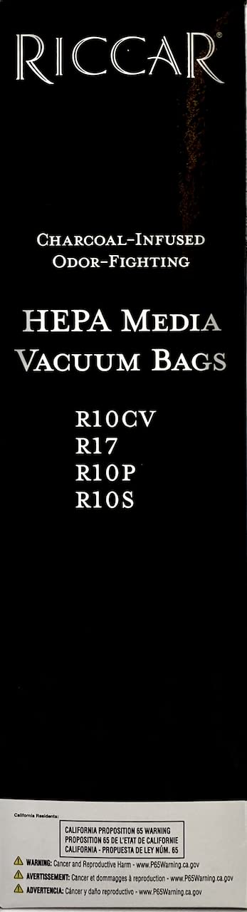 Riccar SupraLite HEPA bags fitted to SupraLite models for effective debris containment