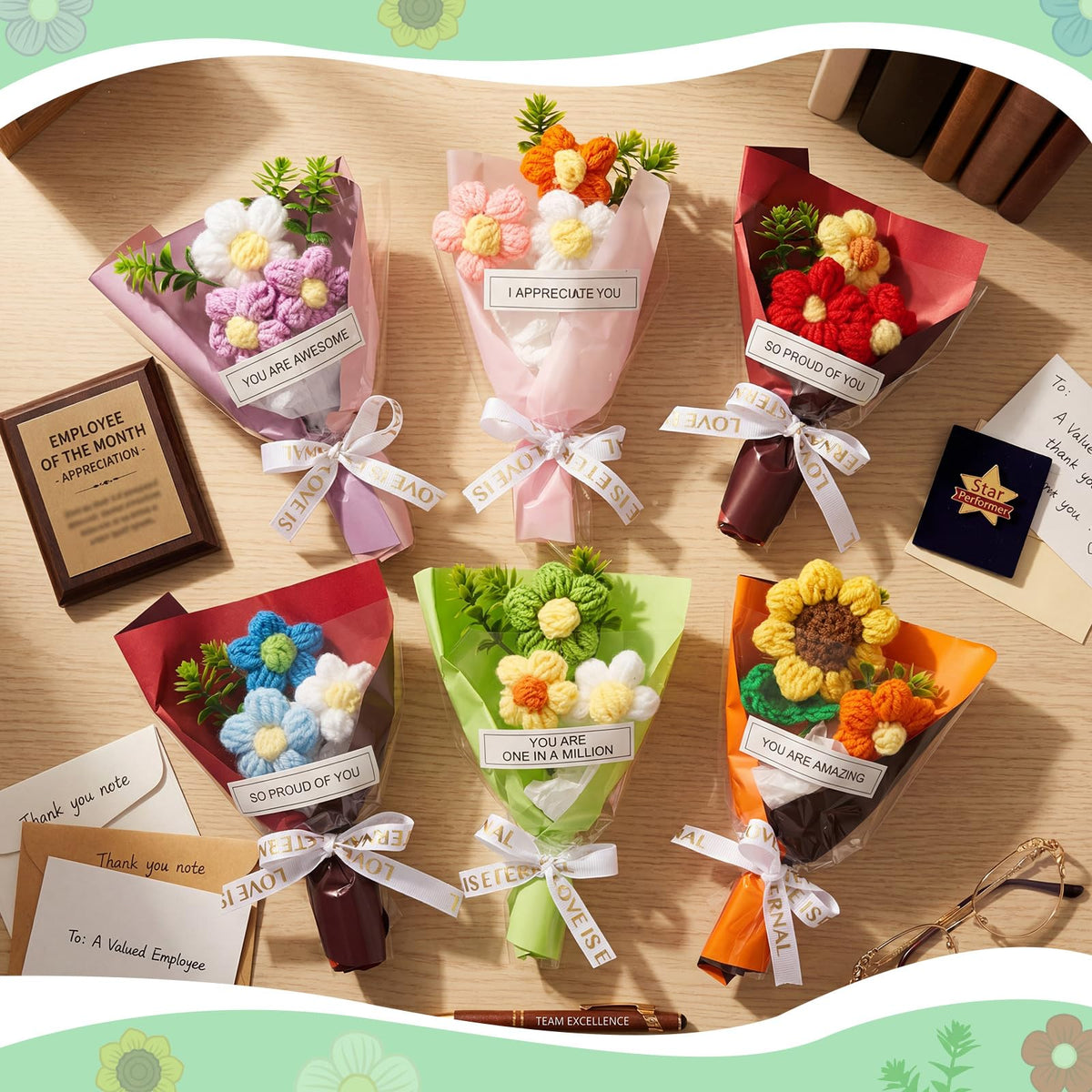 Riceshoot compact 6.3 by 4.3 inch bouquet fits small spaces.