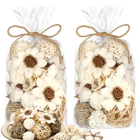 Riceshoot decorative balls bowl filler in white tones adds elegant texture to centerpieces.