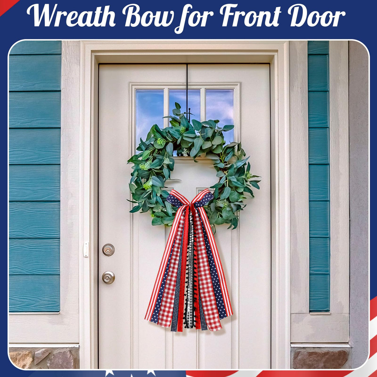 Riceshoot front-door wreath ribbon bow for easy seasonal decor