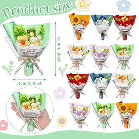 Riceshoot mini crochet flowers variety adds vibrant tactile accents to desks.