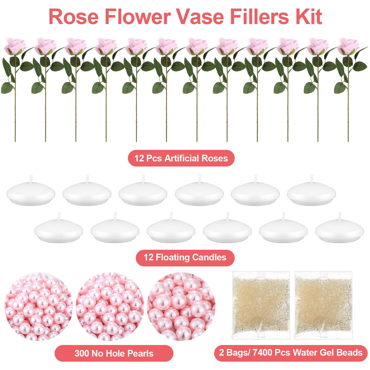 Riceshoot pink pearl beads add elegant shimmer to decor