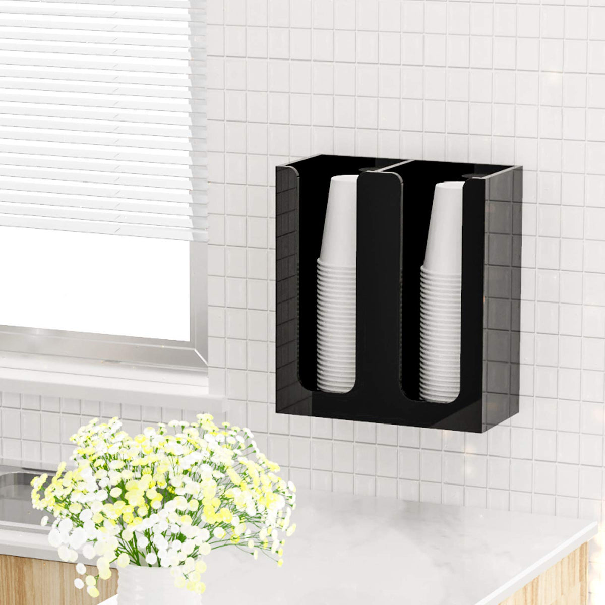 Richboom large capacity holds up to 20 cups per section for quick access
