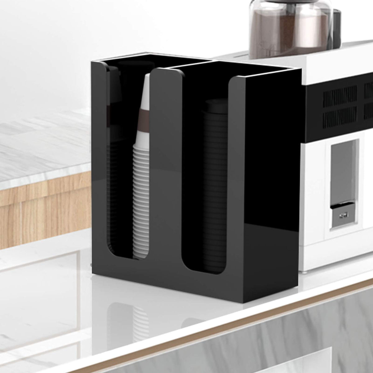 Richboom modern kitchen office decor adds tidy organization to coffee stations