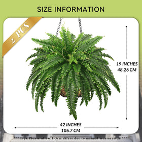 Richeerca allergen-free faux fern that stays vibrant year-round for homes and offices.