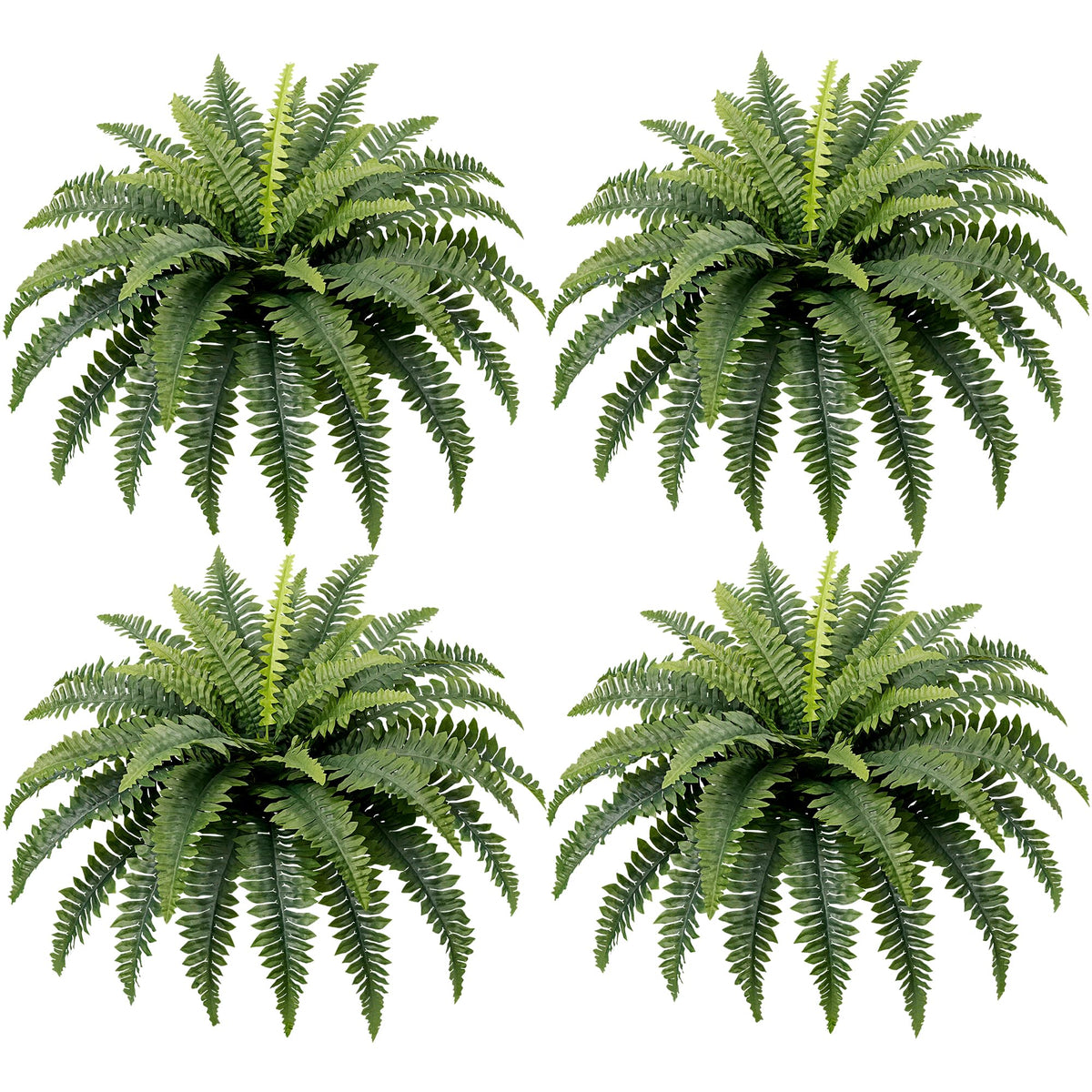 Richeerca fake fern 35in diameter adds year-round greenery to porches.