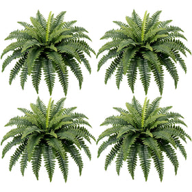 Richeerca fake fern 35in diameter adds year-round greenery to porches.
