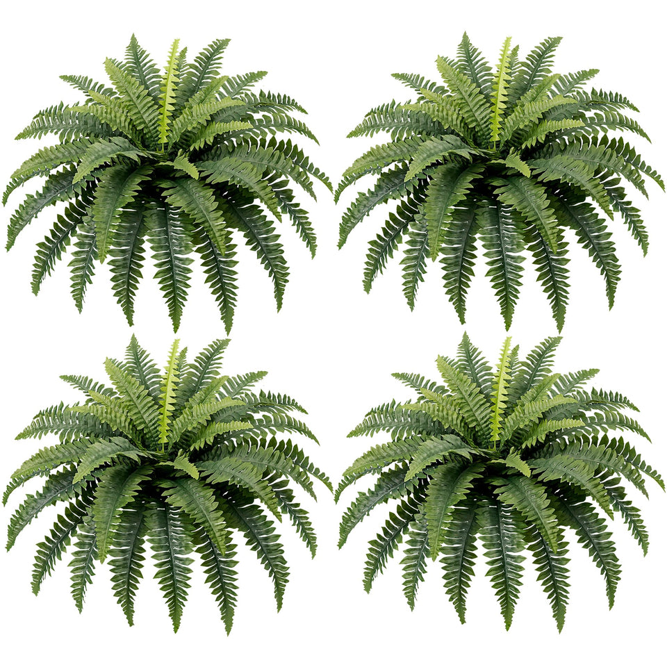 Richeerca fake fern 35in diameter adds year-round greenery to porches.