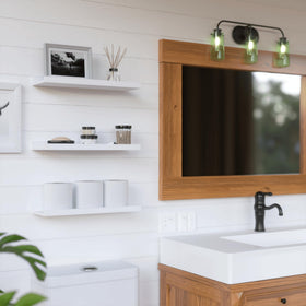 RICHER HOUSE display shelves enhance living room decor and accessibility