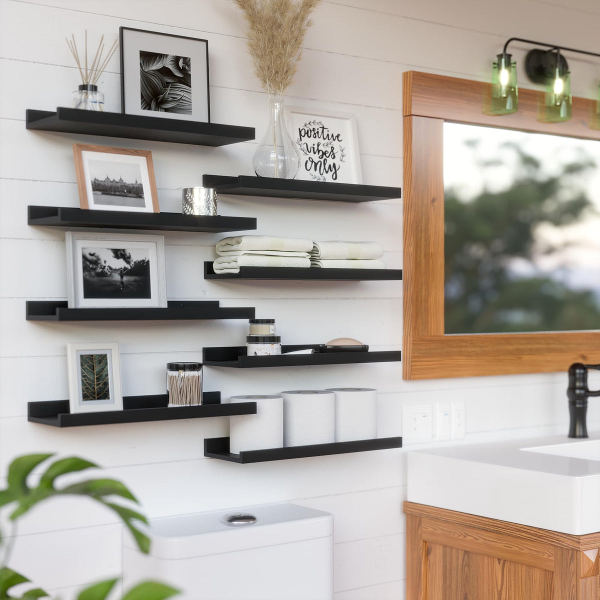 RICHER HOUSE handmade with care, these shelves offer sturdy organization and easy installation.