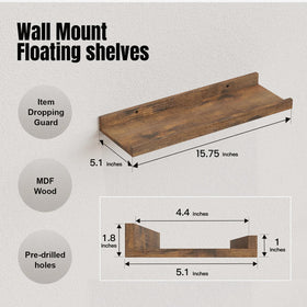 RICHER HOUSE nursery lip-edge shelves keep items secure and within reach