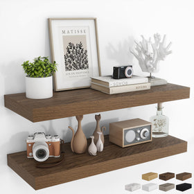 RICHFOCUS 36Inch floating shelves on the wall with invisible brackets for clutter-free storage.