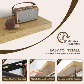 RICHFOCUS wall shelves ideal for kitchen, bathroom, and bedroom storage