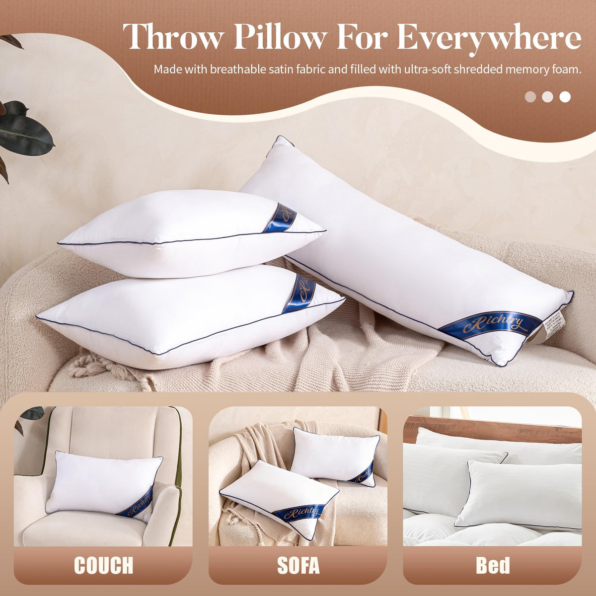 Richtry insert arrives without a cover to allow quick decor refresh