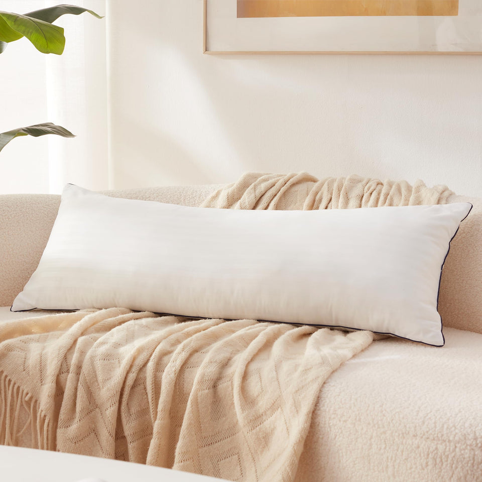 Richtry memory foam pillow insert texture in satin fabric for breathable comfort.