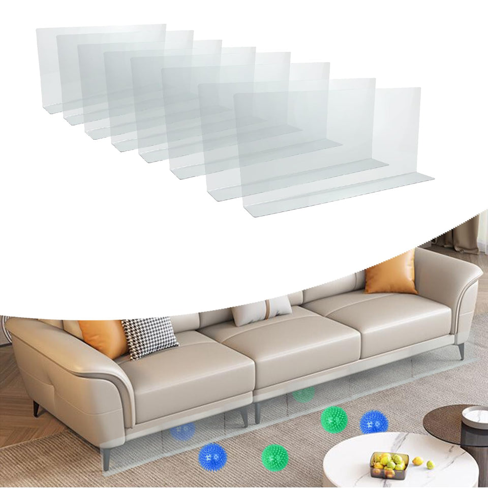 Rictine clear toy blockers under-bed setup with strong adhesive to close gaps.