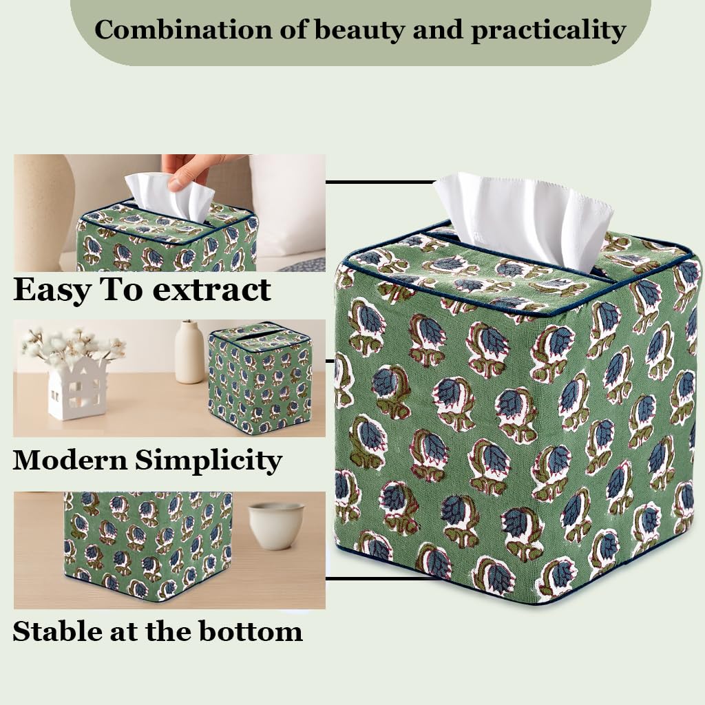 Ridhi bathroom tissue box cover keeps counters tidy