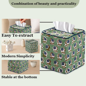 Ridhi bathroom tissue box cover keeps counters tidy