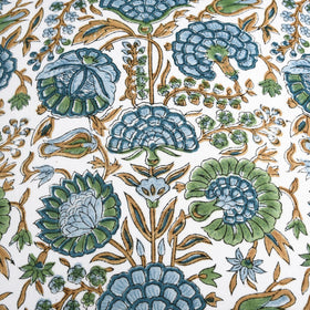 Ridhi block print cushions invite guests to notice the craft.