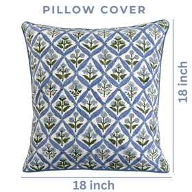 Ridhi boho farmhouse pillow cover in steel blue complements modern and rustic decor