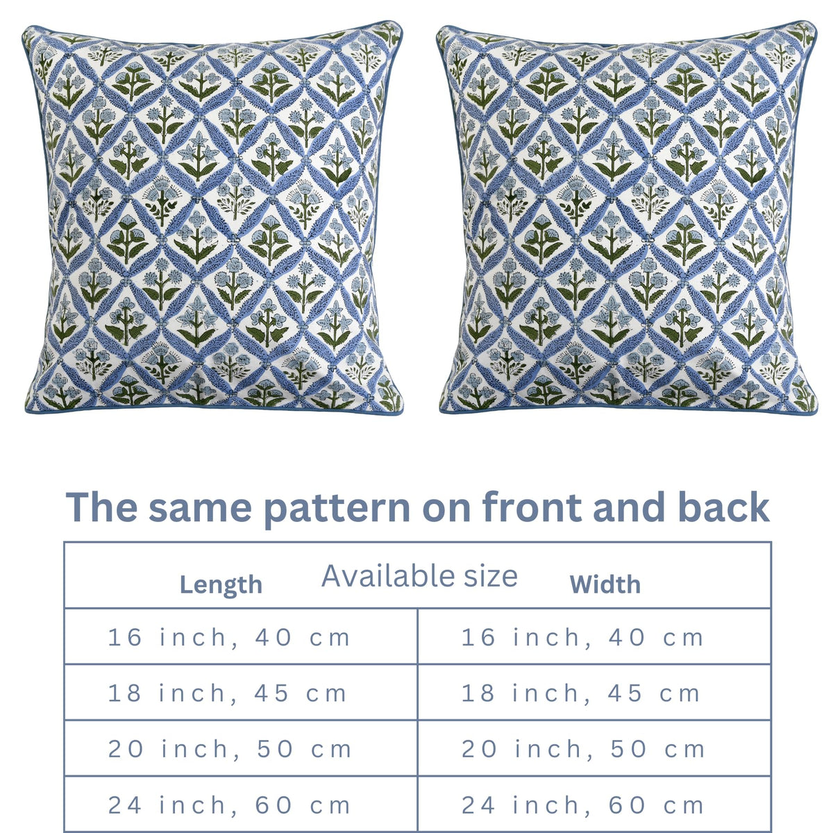 Ridhi decorative cushion cover 18x18 for bedroom, living room, or patio