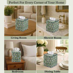 Ridhi living room tissue box cover blends with seating areas