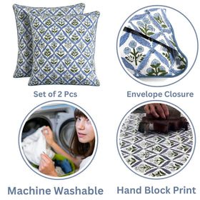 Ridhi soft cotton pillow cover provides cozy texture for spring gatherings