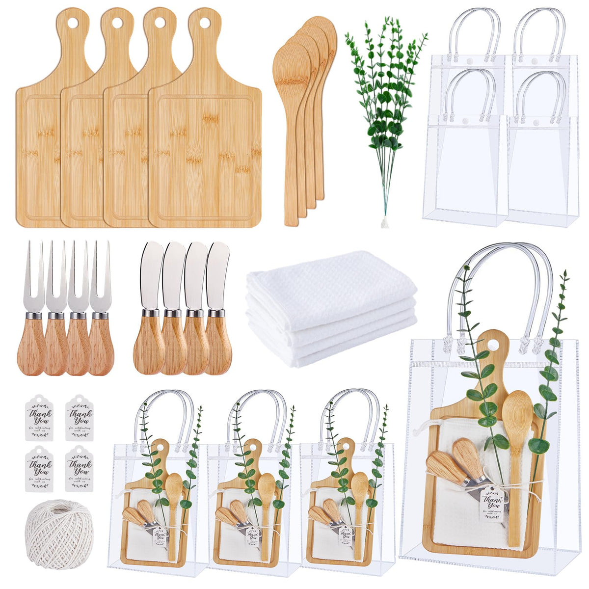 Rigibright bamboo cheese boards prize set for stylish game prizes