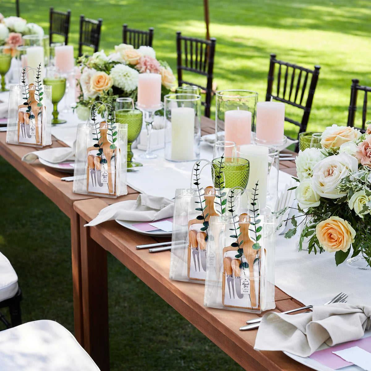 Rigibright artificial eucalyptus stems add a natural touch to presentation