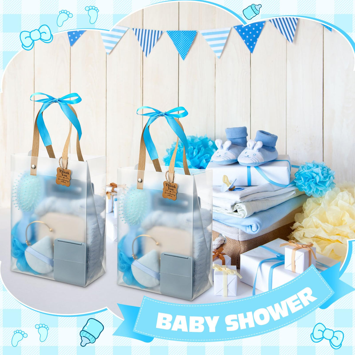 Rigibright gift bags and ribbon for polished prize presentation.