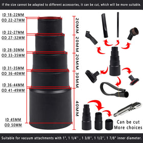 Riiriou vacuum hose adapter 1-1/4 inch fits most models for easy upgrading