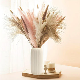 RIKBVOM glazed ceramic vase, durable and easy to clean.