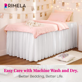 RIMELA bedskirt elastic wrap-around provides secure fit