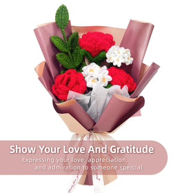 Rimvoe packaged bouquet shown in gift-ready reddish packaging