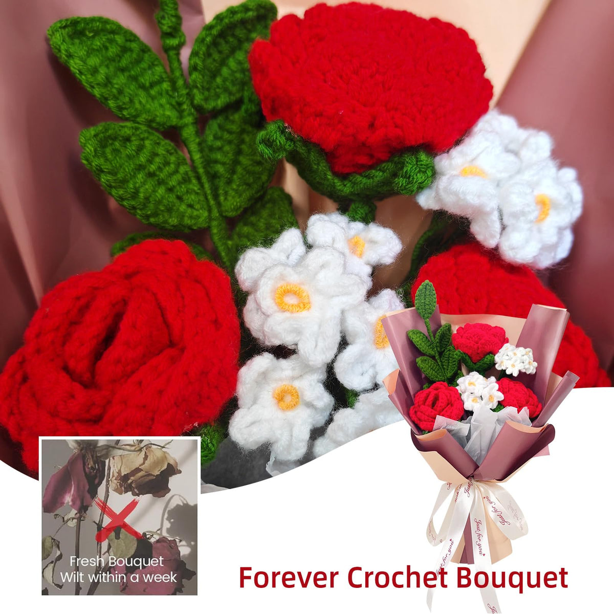 Rimvoe handmade crochet flowers showcase meticulous craft and texture