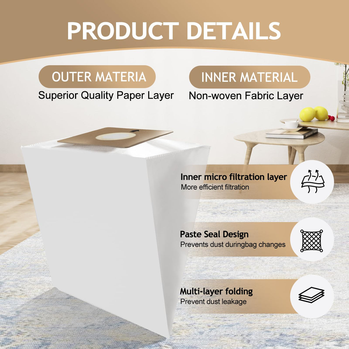 Rinakou ProLux Tritan bags easy-install illustration demonstrates tool-free setup.