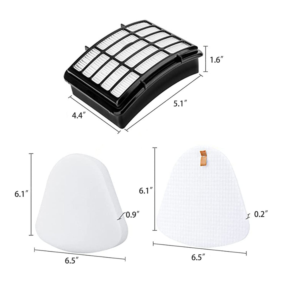Rinakou foam and felt filters for Shark CU510/CU512 improve filtration and maintain suction