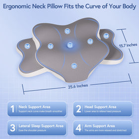 Rioicy armrest grooves help relaxed arm positioning during sleep.