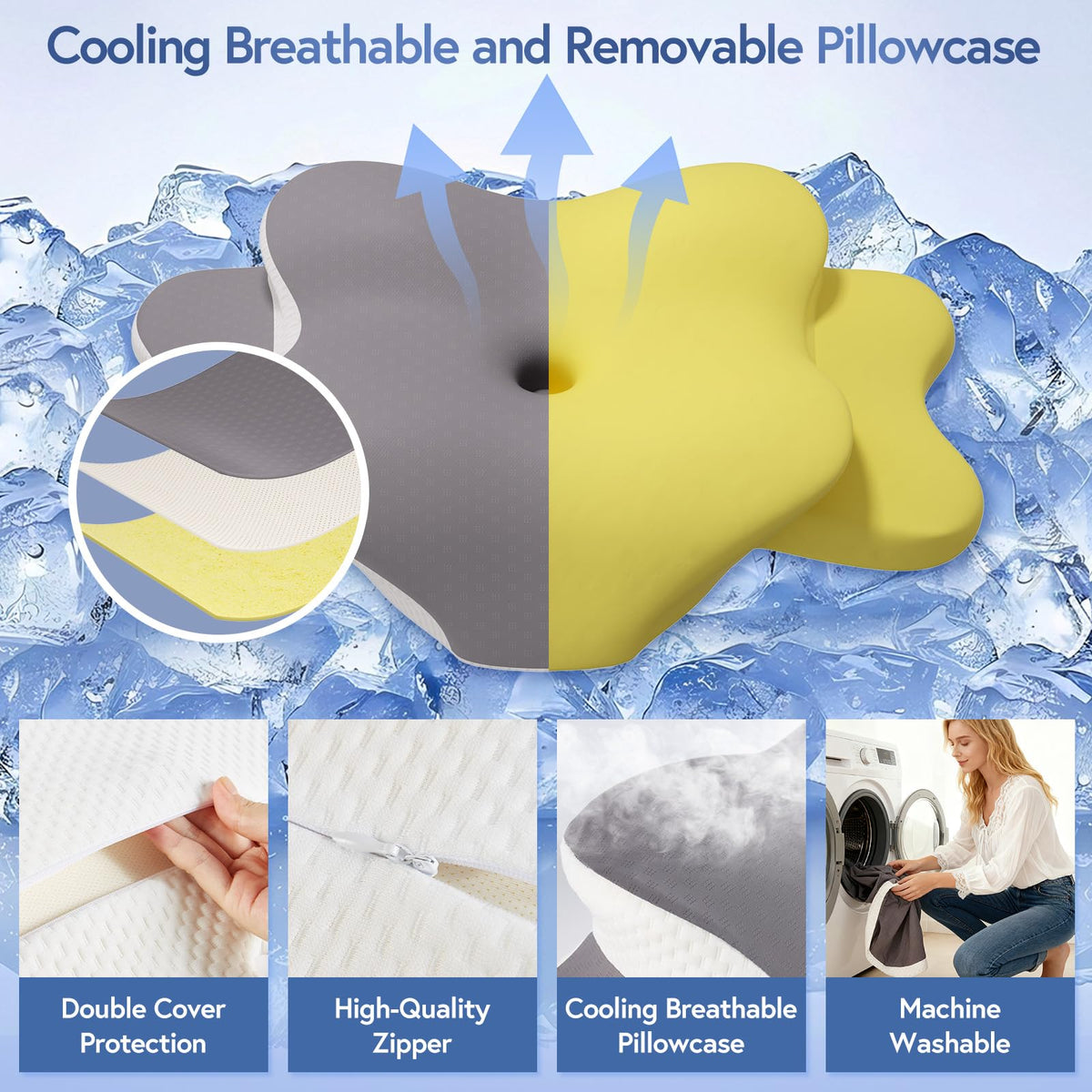 Rioicy removable washable cover offers easy care and fresh bedding.