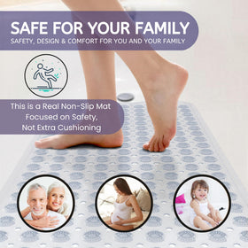 Ripidix extra-long 39x15.5 inch coverage protects entire tub.