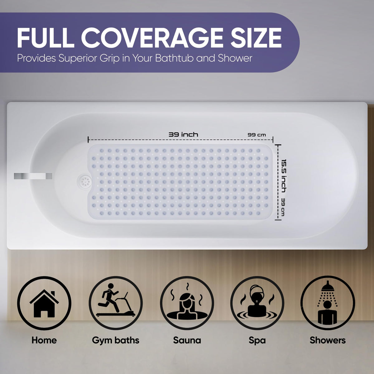 Ripidix texture provides gentle foot massage while staying stable.